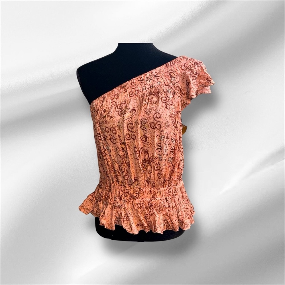 Nasty Gal One Should Paisley Print Crop Top Pink Size S/M